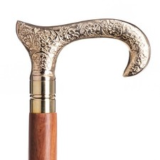 Spazierstock Holz/Messing