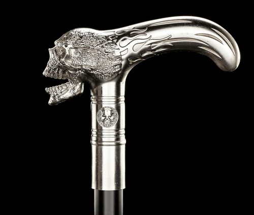 Spazierstock mit totenkopf - spazierstock,