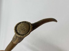 SPAZIERSTOCK BEIN HOLZ ANTIK
