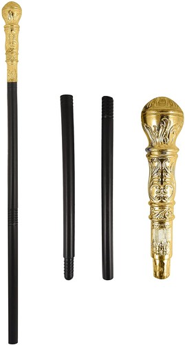 Barocker gehstock mit goldenem - barocker,